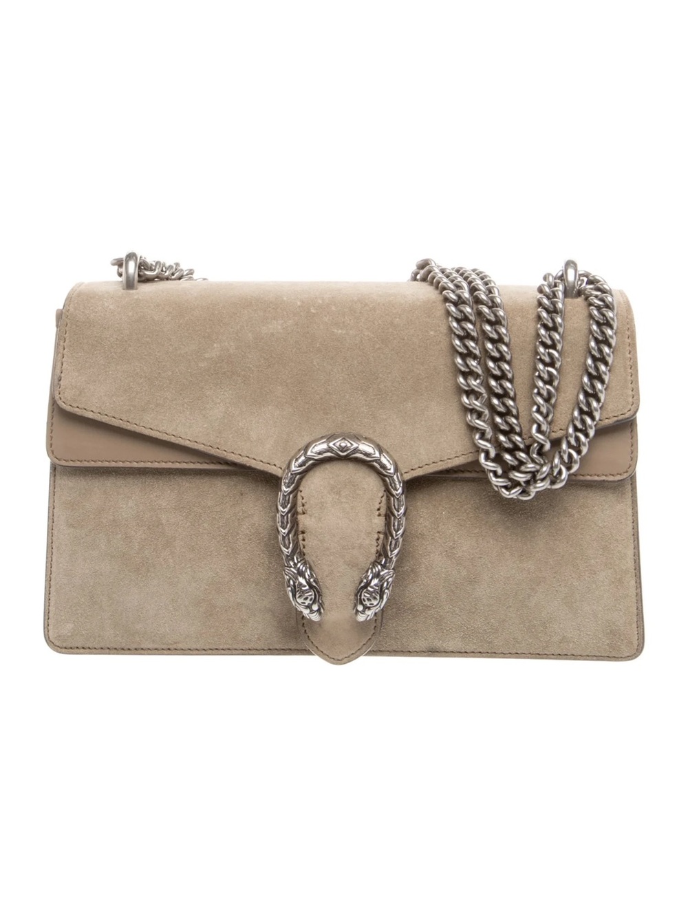 Gucci Taupe Suede Dionysus Chain Shoulder Bag